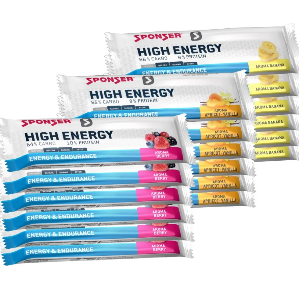 SPONSER High Energy Bar - Graanreep met Koolhydraten - 6x45g