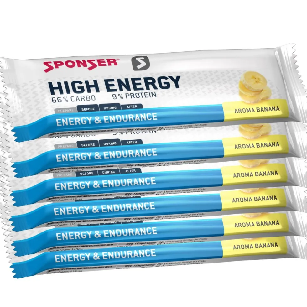 SPONSER High Energy Bar - Graanreep met Koolhydraten - 6x45g