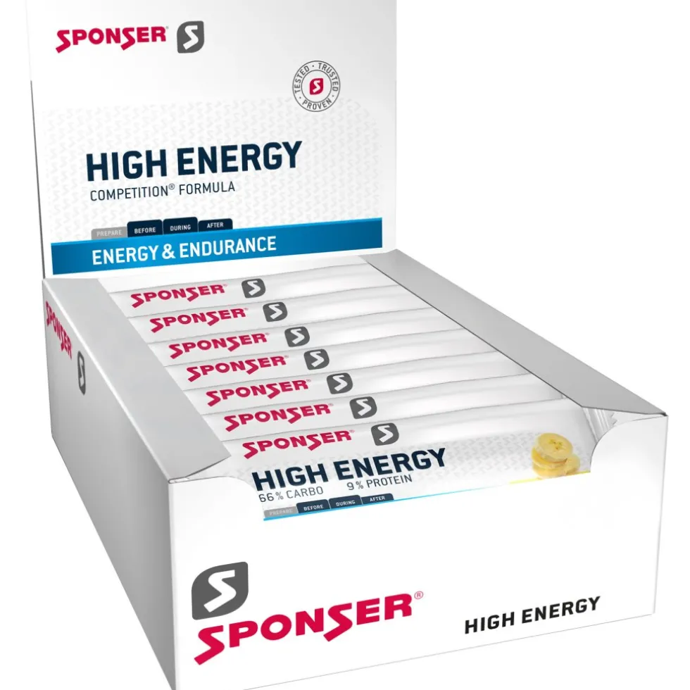 SPONSER High Energy Bar - Graanreep met Koolhydraten - 30x45g