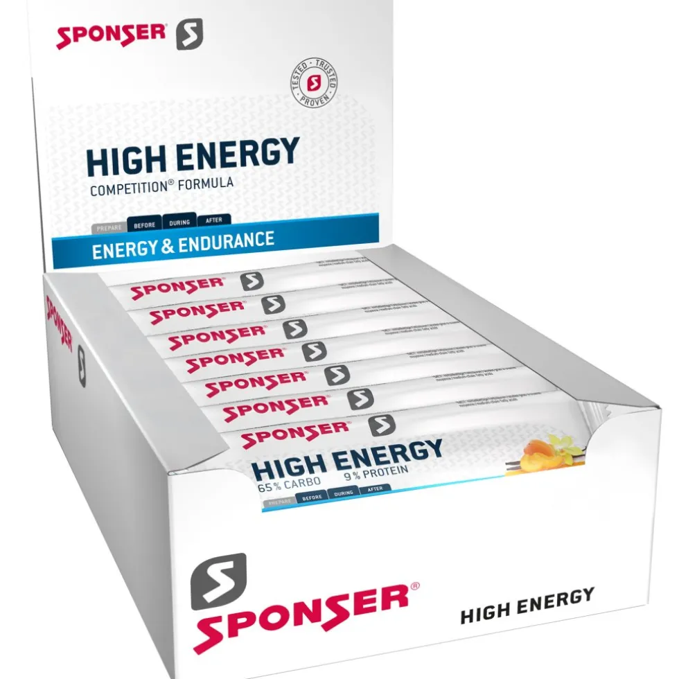 SPONSER High Energy Bar - Graanreep met Koolhydraten - 30x45g