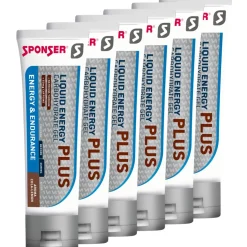 SPONSER Liquid Energy Plus - Koolhydraat Gel + Cafeïne - Tube - 6x70g