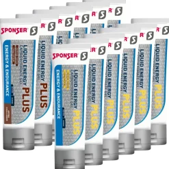 SPONSER Liquid Energy Plus - Koolhydraat Gel + Cafeïne - Tube - 6x70g