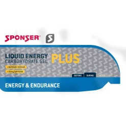 SPONSER Liquid Energy Plus - Koolhydraat Gel + Cafeïne - Sachet - 5x35g