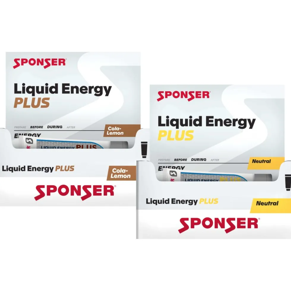 SPONSER Liquid Energy Plus - Koolhydraat Gel + Cafeïne - Tube - 18x70g