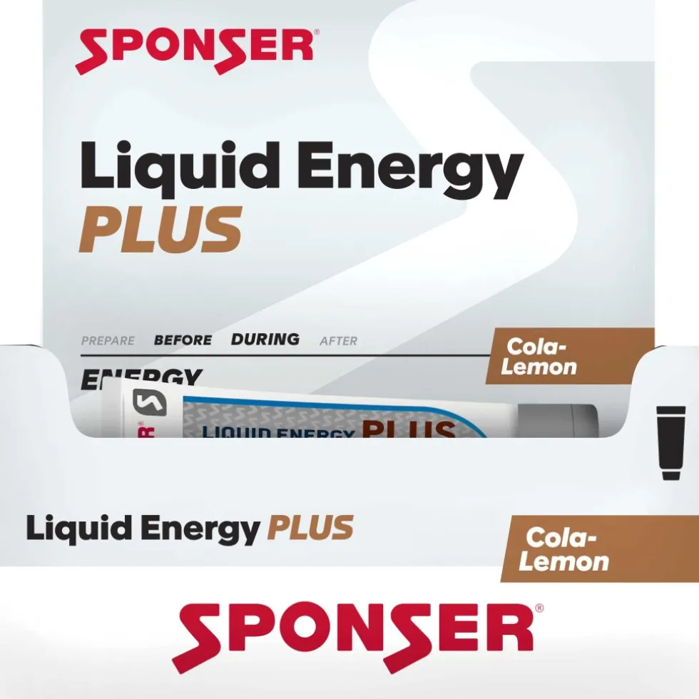 SPONSER Liquid Energy Plus - Koolhydraat Gel + Cafeïne - Tube - 18x70g