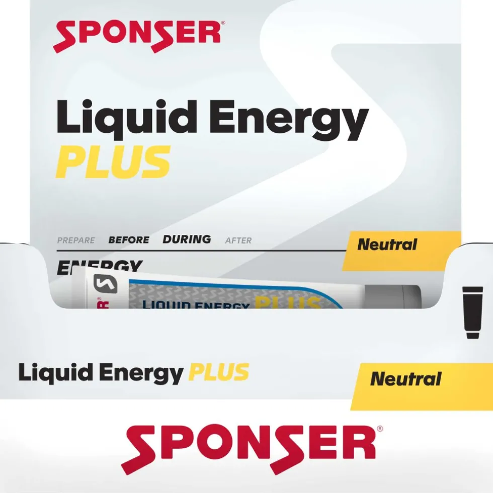 SPONSER Liquid Energy Plus - Koolhydraat Gel + Cafeïne - Tube - 18x70g