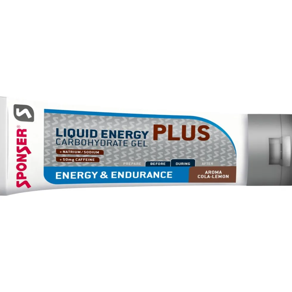 SPONSER Liquid Energy Plus - Koolhydraat Gel + Cafeïne - Tube - 70g