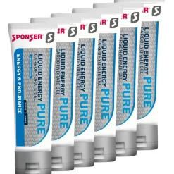SPONSER Liquid Energy Pure - Koolhydraat Gel - Tube - 6x70g