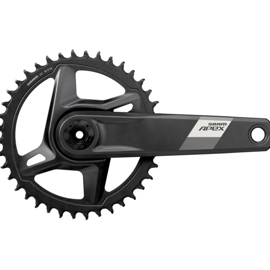 Crankstellen < SRAM Apex 1 Crankset - DUB | Wide | 1x12-voudig | D1 - zwart