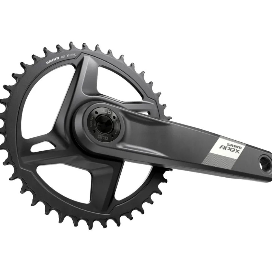 Crankstellen < SRAM Apex 1 Crankset - DUB | Wide | 1x12-voudig | D1 - zwart