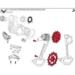 SRAM Derailleurwieltje Kit voor X0 Eagle Achterderailleur - AXS | T-Type | B1 - 11.7518.104.008