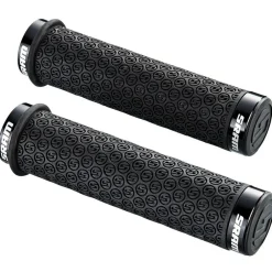 Handvatten < SRAM DH Silicone Locking Grips with Double Clamps & End Plugs - black