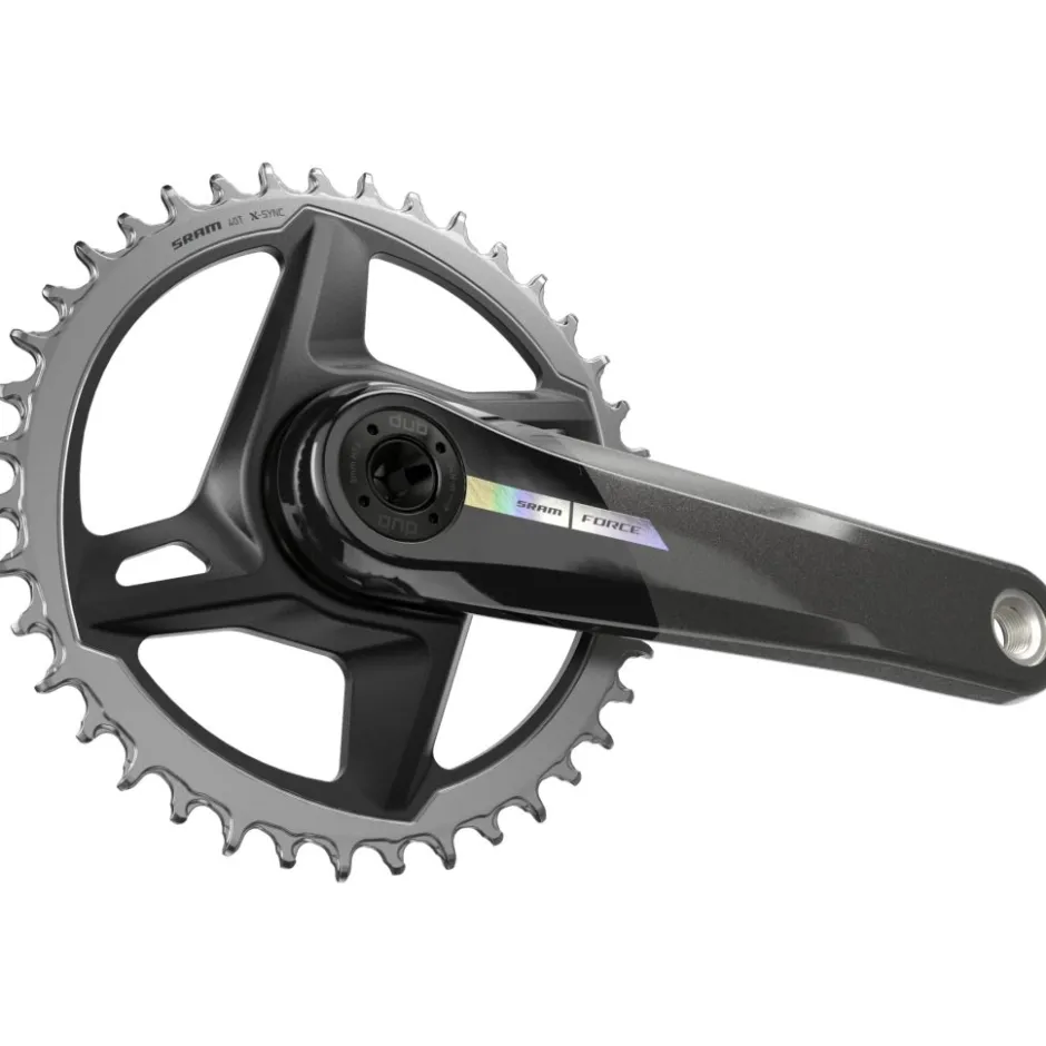 Crankstellen < SRAM Force 1 Crankset - Carbon | DUB | Wide | 1x12-speed | D2 - 40 Tanden | Unicorn Grey - Speciale Aanbieding