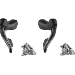 Schijfremmen < SRAM RED AXS HRD Remgreep/Schakelhendel + Hydraulische Schijfrem Set | Flat Mount | 2x12-voudig | E1 - linksvoor / rechtsachter