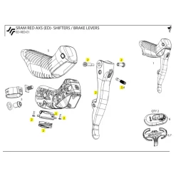 Remmen Reserveonderdelen < SRAM Remhendel Montageset voor Red AXS (E1) Rem-/Schakelhendels - links - 11.7018.081.004