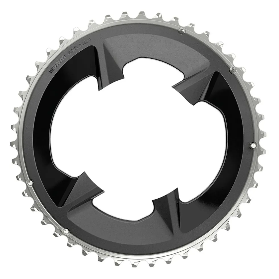 SRAM Rival Road Chainring + Coverplate - 107mm - 2x12-speed - 46 Teeth - black
