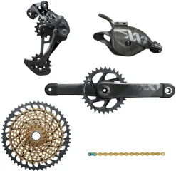 SRAM XX1 Eagle Boost Groupset - 1x12-speed - Trigger Shifter - 10-52 t. XG-1299 Cassette - gold