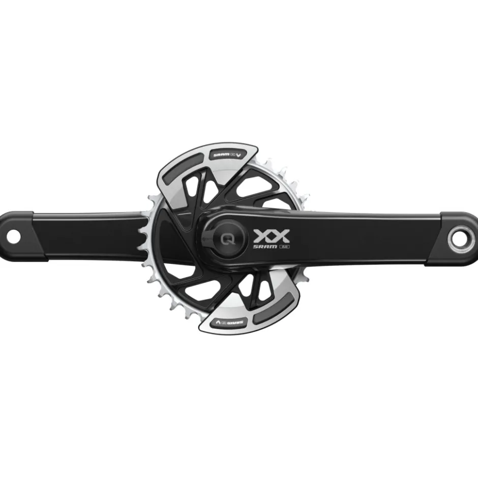 Crankstellen|Vermogensmeters < SRAM XX Eagle Powermeter Crankset - Carbon | AXS | T-Type | Wide | 1x12-voudig | D1 - Direct Mount | 32 Tanden - zwart