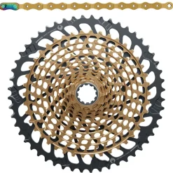 SRAM XX1 Eagle slijtageset met ketting en XG-1299 cassette - 52 teeth - gold