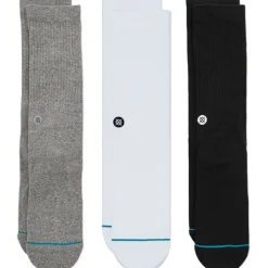 Stance Icon Crew Sokken Unisex - Set van 3 - meerkleurig
