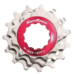 SunRace SPCS11 MTB 11-Speed Cassette Lockring + Sprocket with 11-13-15 Teeth - silver