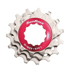 SunRace SPCS12 MTB 12-Speed Cassette Lockring + Sprocket with 11-13-15 Teeth - silver
