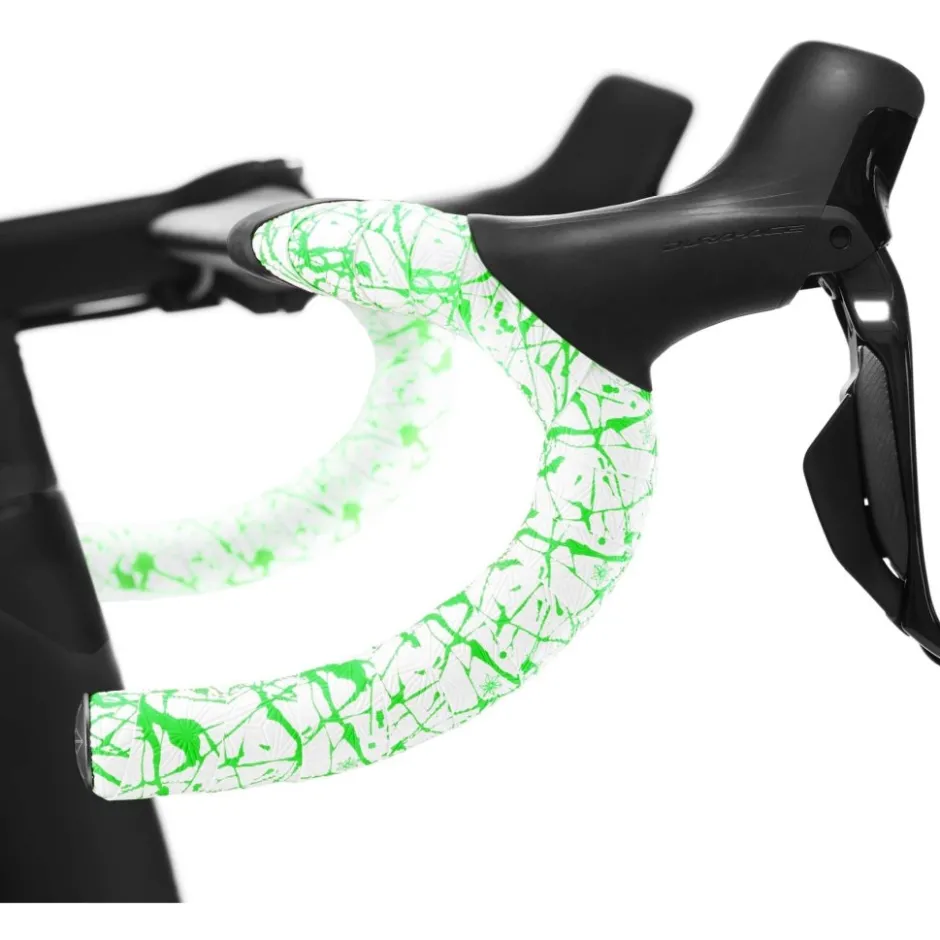 Stuurlint < Supacaz Super Sticky Kush Splat Limited Stuurlint - White / Neon Green