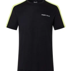 SUPER.NATURAL Alarm Hardloopshirt Heren - Jet Black/Wild Lime
