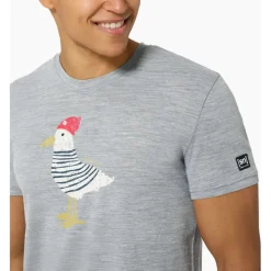 SUPER.NATURAL Johnny t-shirt voor heren - Cashmere Grey Melange/Various