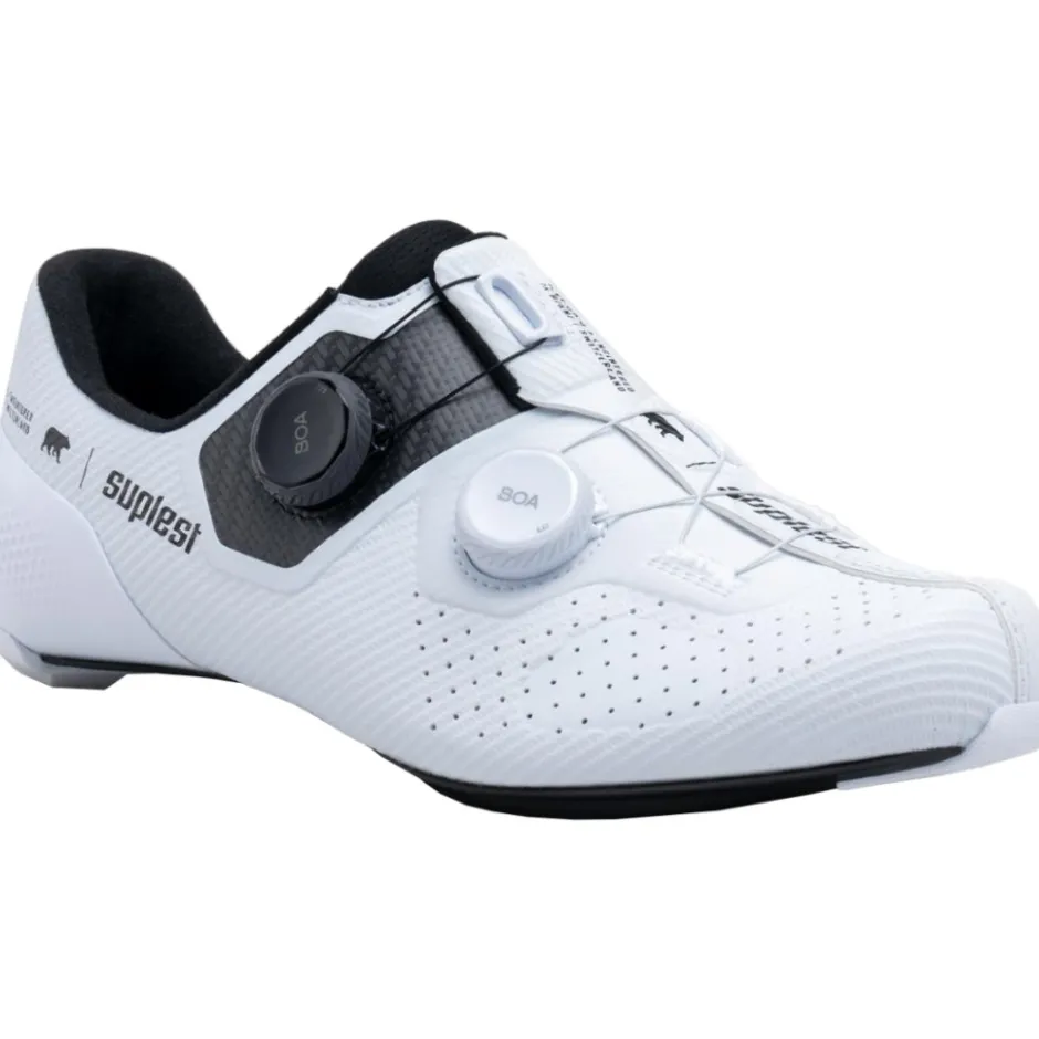 Wielrenschoenen|Wielrenschoenen < Suplest Road Pro Racefietsschoenen - wit 01.089