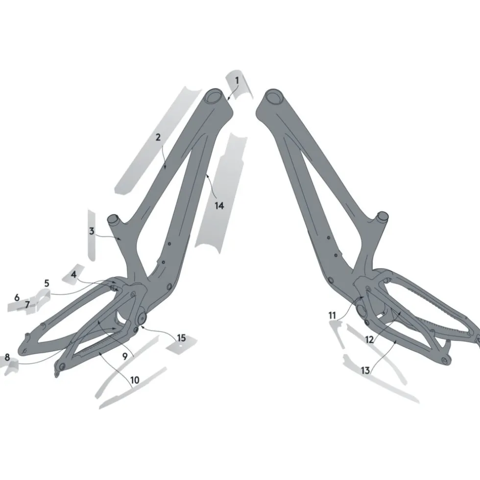 Syncros Frame Beschermingsset voor Bold Linkin 2023 - clear gloss