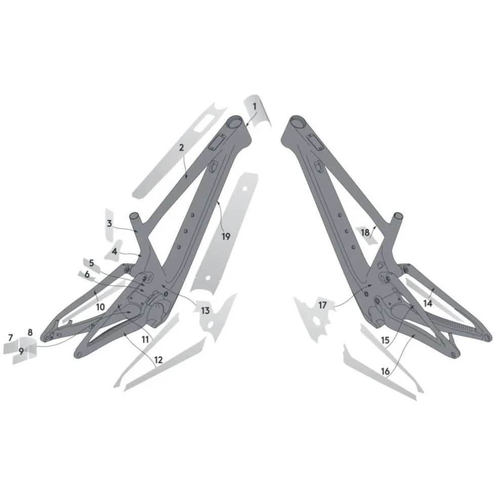 Syncros Frame Beschermingsset voor Scott Lumen e-Ride 2023 - clear gloss
