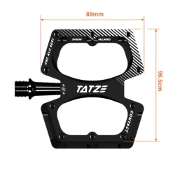 Tatze CONTACT CNC Junior Platformpedalen - zwart