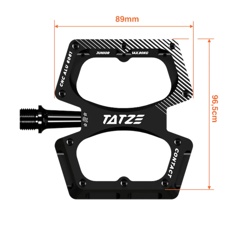 Tatze CONTACT CNC Junior Platformpedalen - oranje