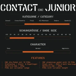 Tatze CONTACT CNC Junior Platformpedalen - oranje