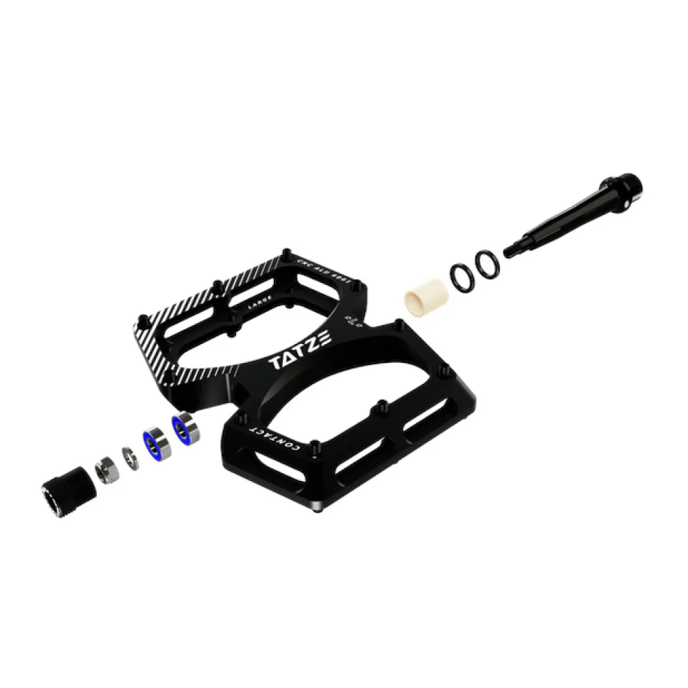Tatze CONTACT CNC Large Platformpedalen - rood