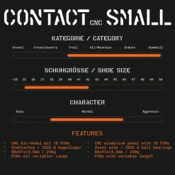 Tatze CONTACT CNC Small Platformpedalen - zwart