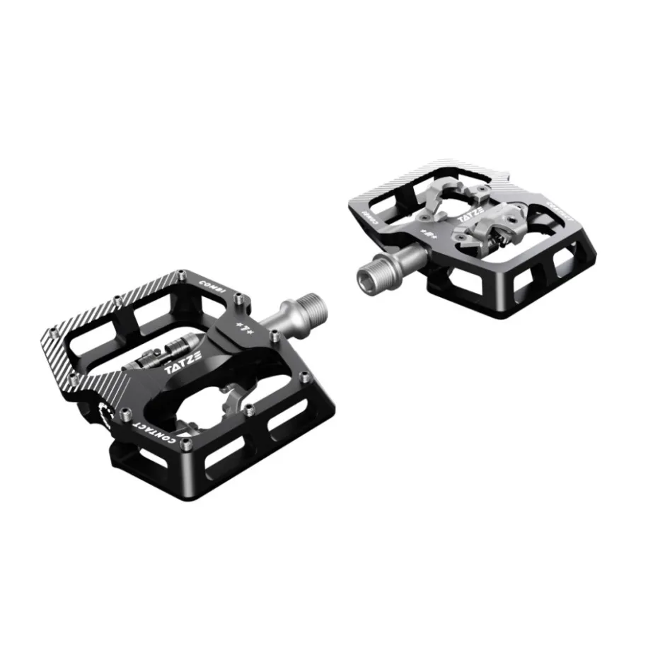 Klikpedalen|Combi Pedalen < Tatze CONTACT Combi Hybridpedalen - zwart