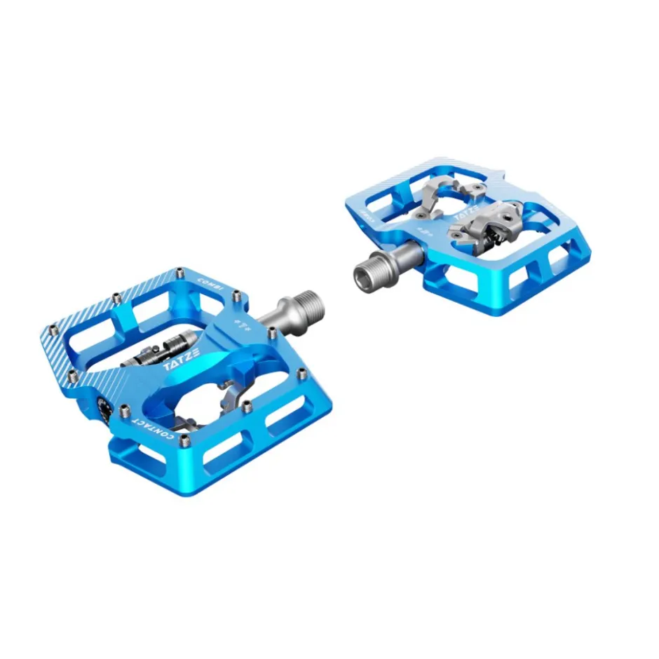Klikpedalen|Combi Pedalen < Tatze CONTACT Combi Hybridpedalen - blauw