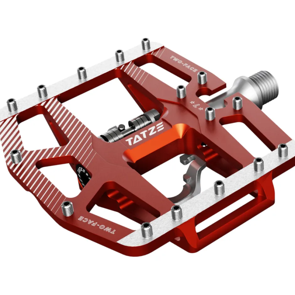 Klikpedalen|Combi Pedalen < Tatze TWO-FACE² Combi-Pedalen - rood