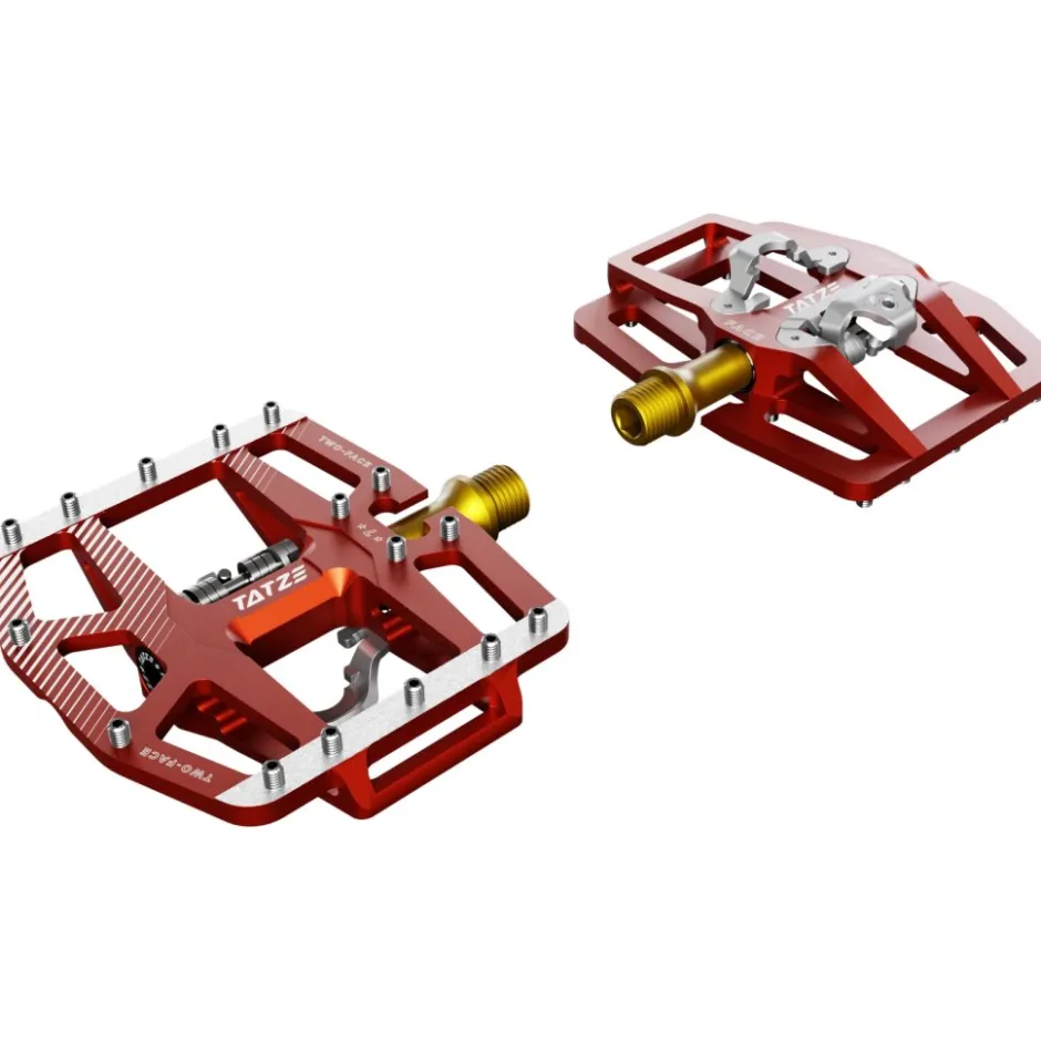 Combi Pedalen < Tatze TWO-FACE² TI Combi-Pedalen - rood