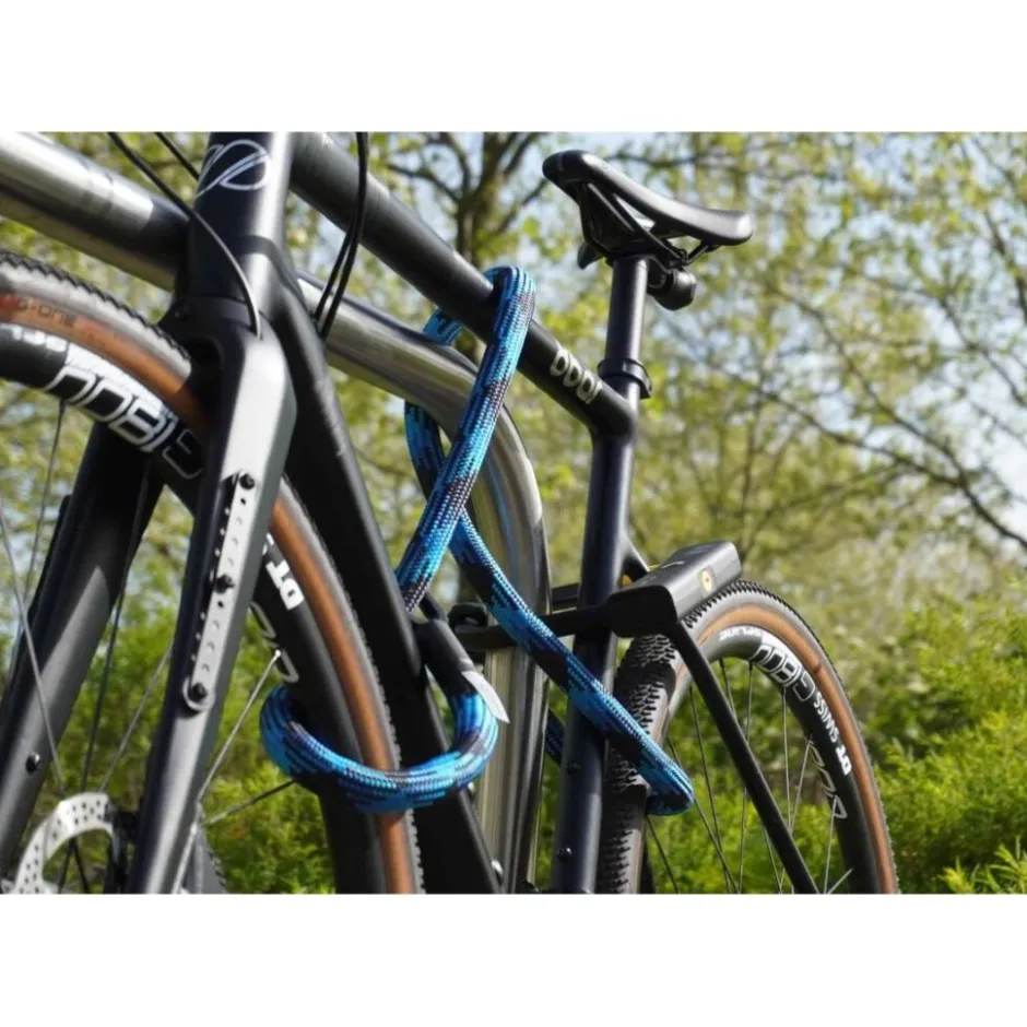 Beugelsloten < Texlock tex–lock eyelet incl. D-lock u-slot - 160cm - morpho blue