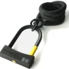 Beugelsloten < Texlock tex–lock eyelet incl. D-lock u-slot - 120cm - onyx black