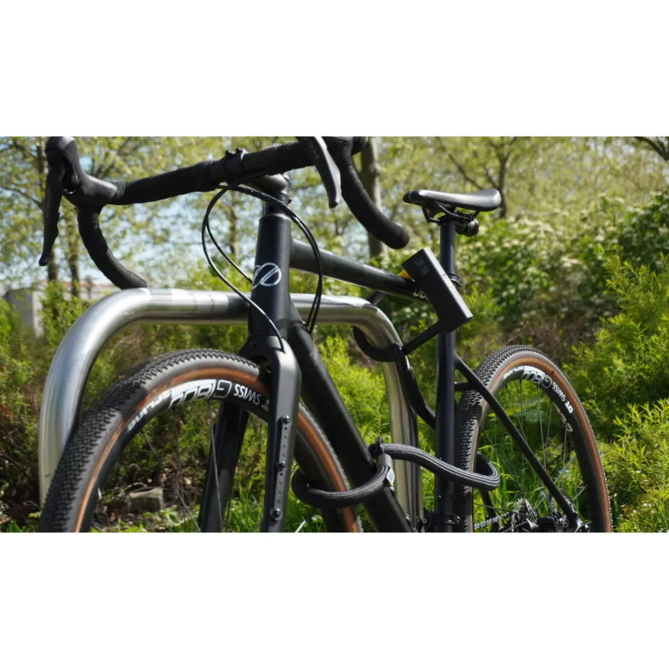 Beugelsloten < Texlock tex–lock eyelet incl. D-lock u-slot - 120cm - onyx black