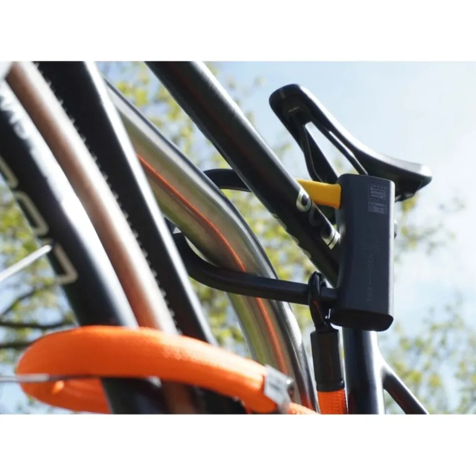 Beugelsloten < Texlock tex–lock eyelet incl. D-lock u-slot - 120cm - acid orange
