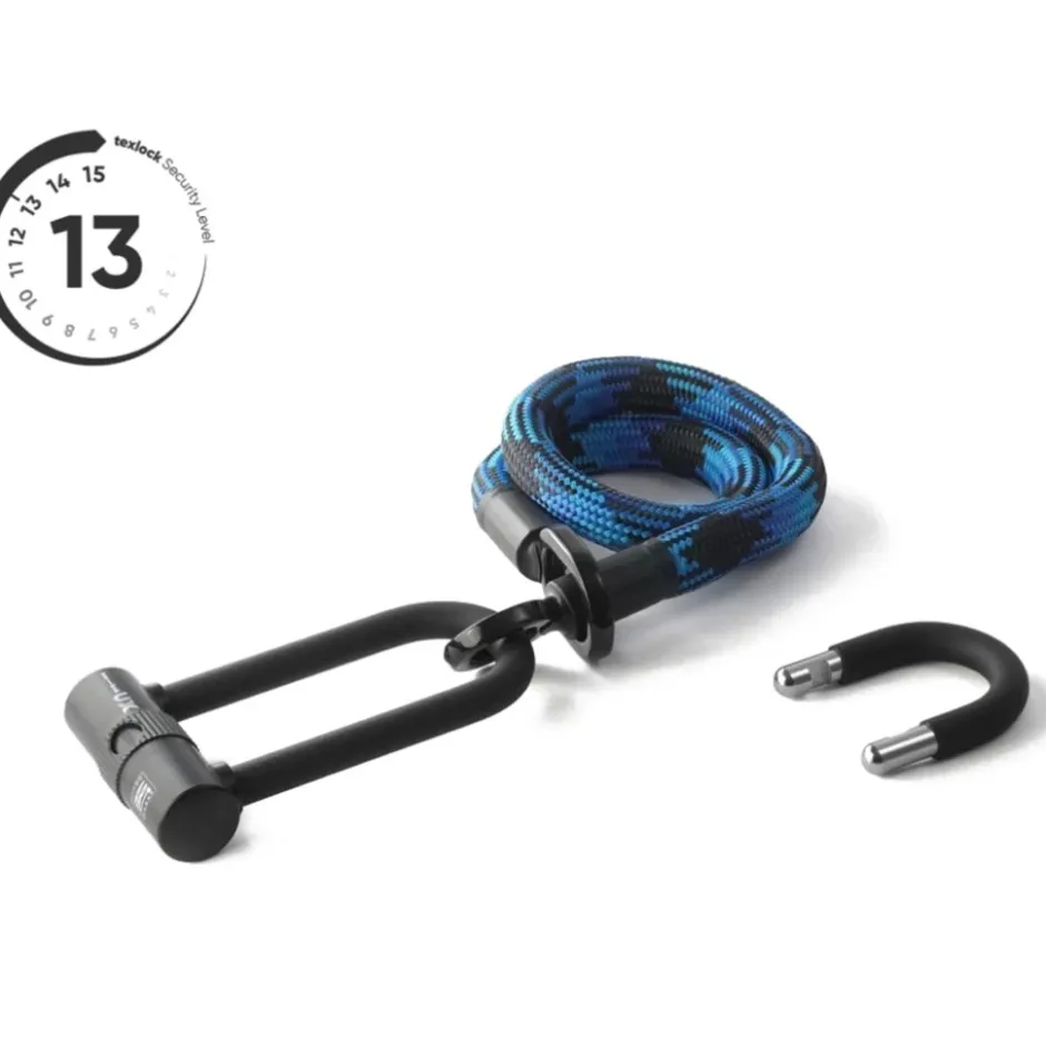 Beugelsloten < Texlock tex–lock eyelet incl. U/X-lock u-slot - 100cm - morpho blue
