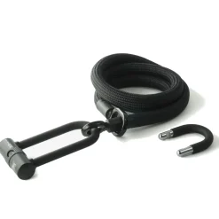 Beugelsloten < Texlock tex–lock eyelet incl. U/X-lock u-slot - 160cm - onyx black