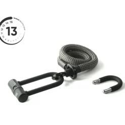 Beugelsloten < Texlock tex–lock eyelet incl. U/X-lock u-slot - 100cm - electric grey
