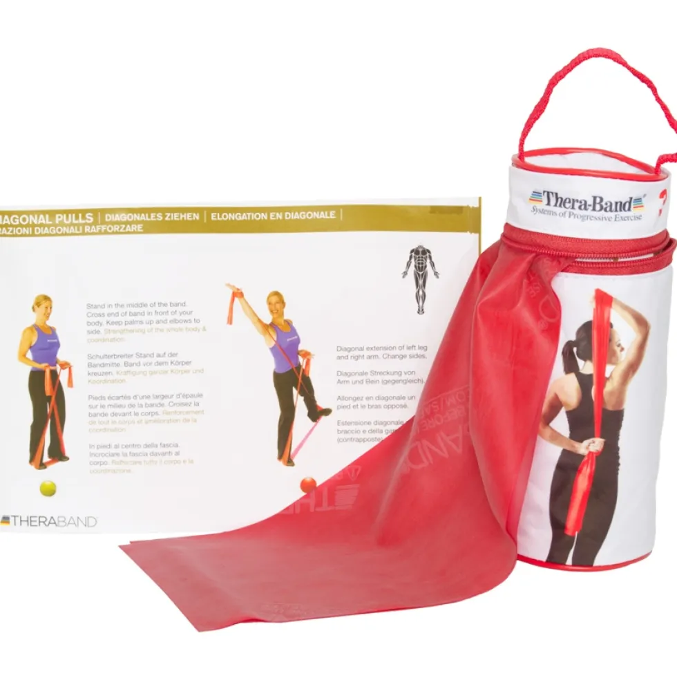 TheraBand Exercise Band Physioband 2,5m - red - medium strong