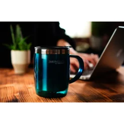 THERMOS® TC Desktop Cup 0.35L Thermo Mok - groenblauw gepolijst